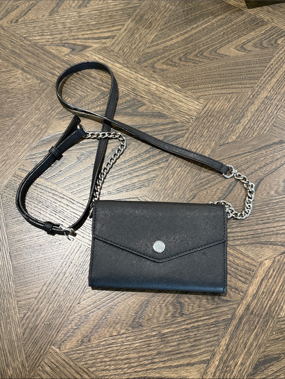 Michael Kors Black Crossbody Wallet Bag with Chain Strap